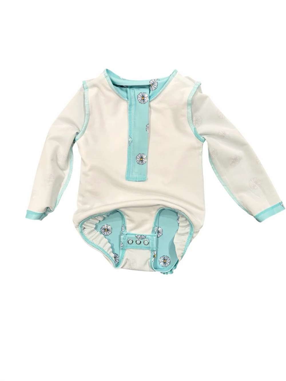 NWT 6-9M Carter's Child of Mine Baby Girl Long- Sleeve Rash Guard Swimsuit